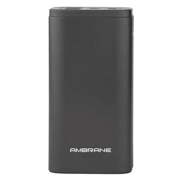 Ambrane PP-206 20,000 mAh Power Bank with Three Input (Micro/Type C/Lightning) (Black)